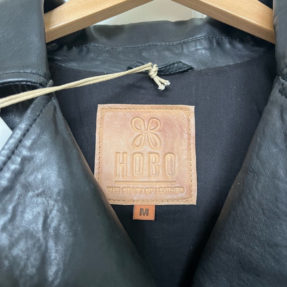 HOBO Black Genuine Leather Moto Jacket - Picture 6 of 9